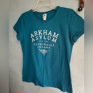 Arkam Asylum Teal Graphic Tee